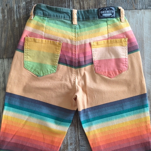 RANCH DRESS'N Fallon Taylor "Moab" serape super flare rodeo cowgirl jeans sz 2 - Picture 7 of 13